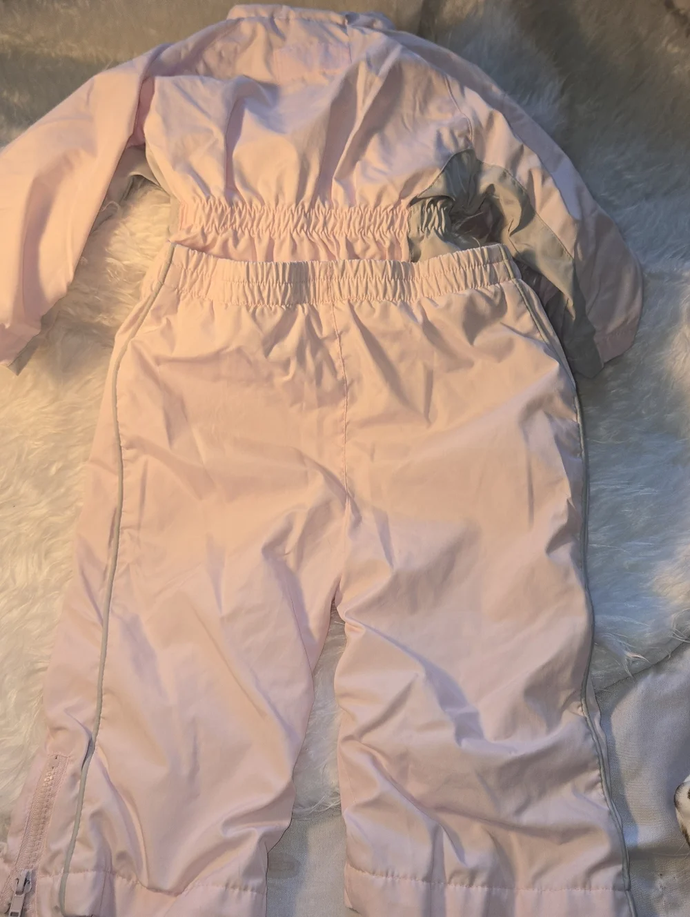 Fila Vintage Y2K Girls Kids Pink and Light Gray 2 Piece Snow Suit Rare Tracksuit